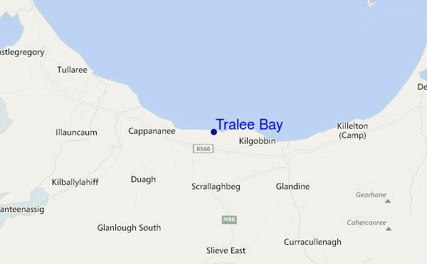 mapa de ubicación de Tralee Bay