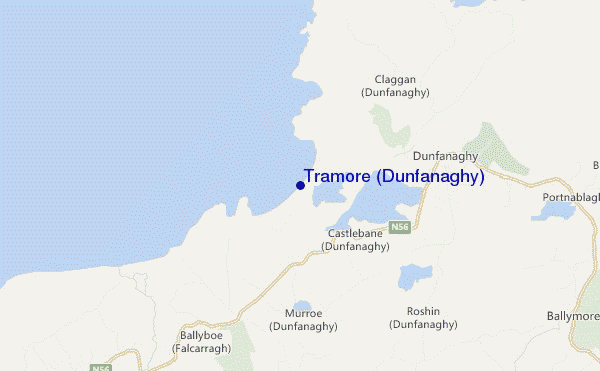 mapa de ubicación de Tramore (Dunfanaghy)