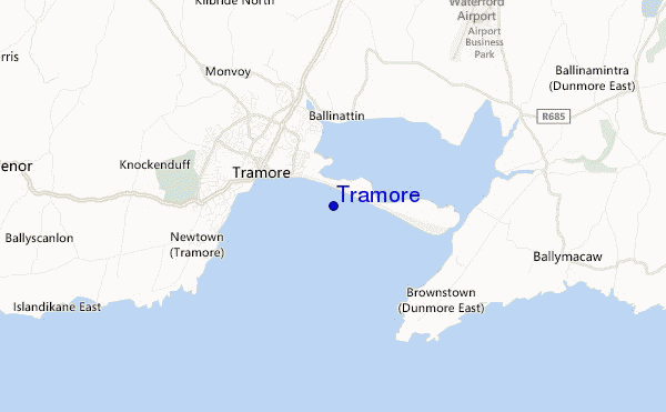 mapa de ubicación de Tramore