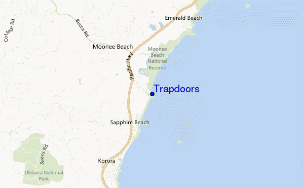 mapa de ubicación de Trapdoors