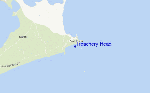 mapa de ubicación de Treachery Head