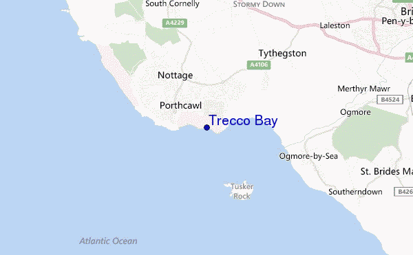 mapa de ubicación de Trecco Bay