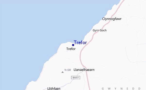 mapa de ubicación de Trefor