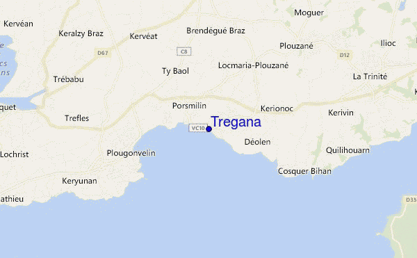 mapa de ubicación de Tregana