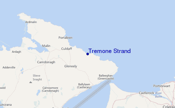 Tremone Strand Location Map