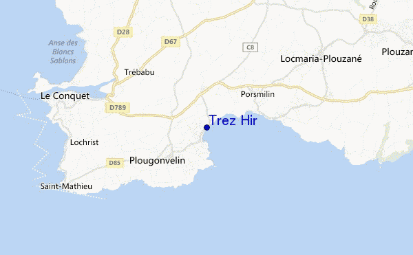 mapa de ubicación de Trez Hir