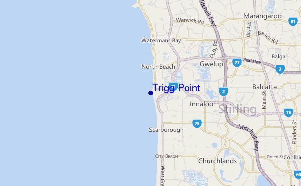 mapa de ubicación de Trigg Point