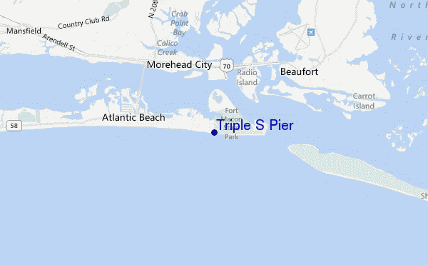 mapa de ubicación de Triple S Pier