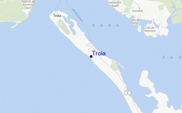 mapa de ubicación de Troia