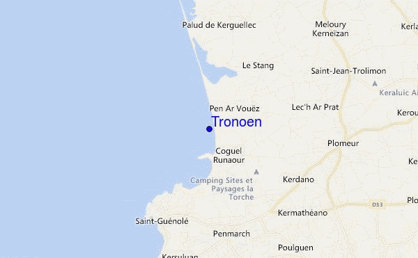 mapa de ubicación de Tronoen