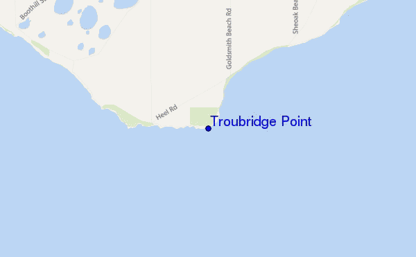mapa de ubicación de Troubridge Point