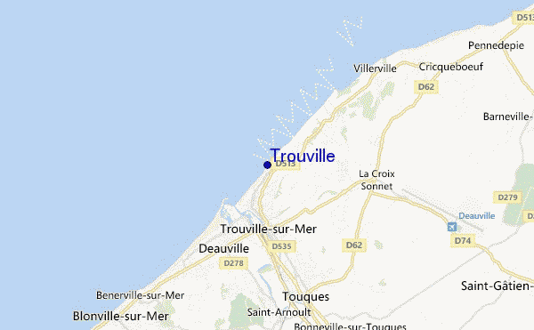 mapa de ubicación de Trouville
