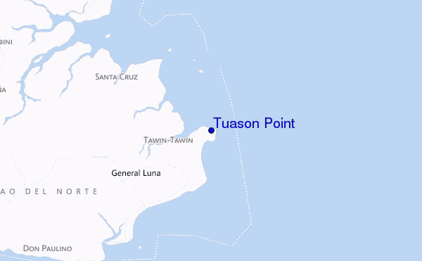 mapa de ubicación de Tuason Point