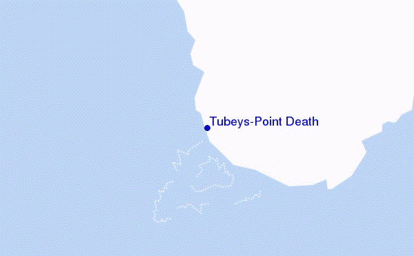 mapa de ubicación de Tubeys/Point Death