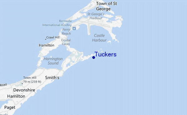 mapa de ubicación de Tuckers