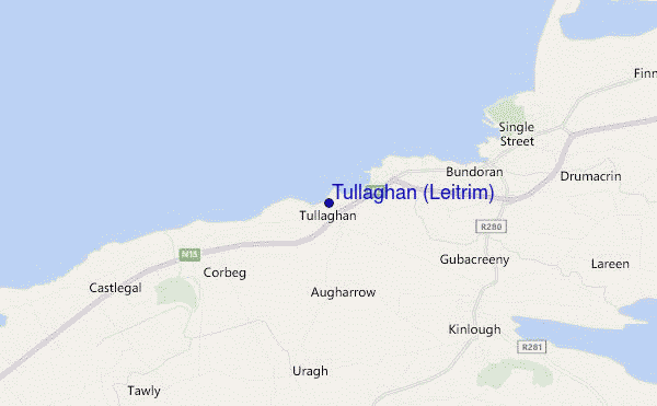 mapa de ubicación de Tullaghan (Leitrim)