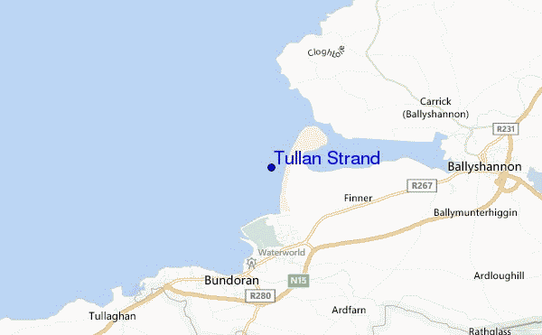mapa de ubicación de Tullan Strand