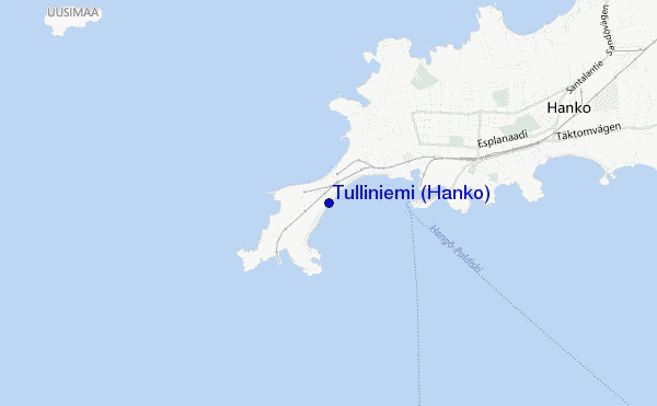 mapa de ubicación de Tulliniemi (Hanko)