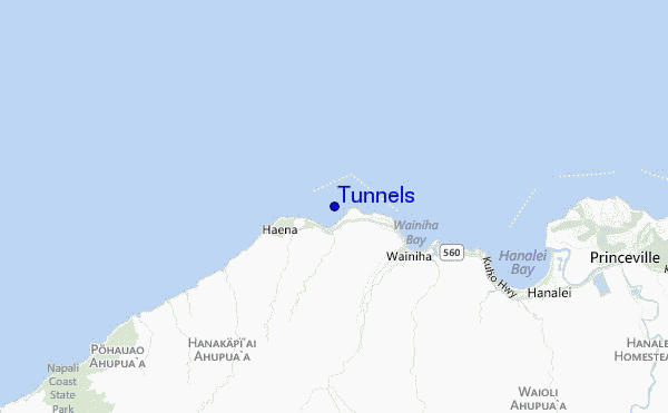 mapa de ubicación de Tunnels