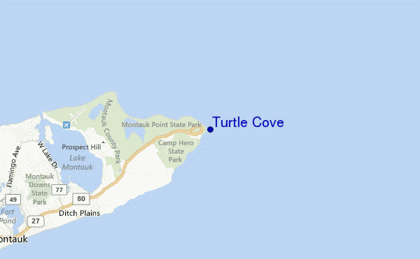 mapa de ubicación de Turtle Cove