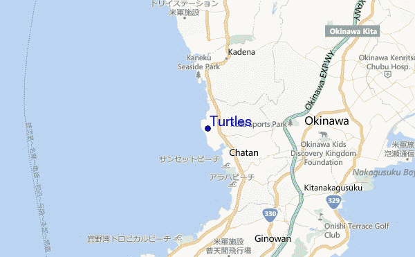 mapa de ubicación de Turtles