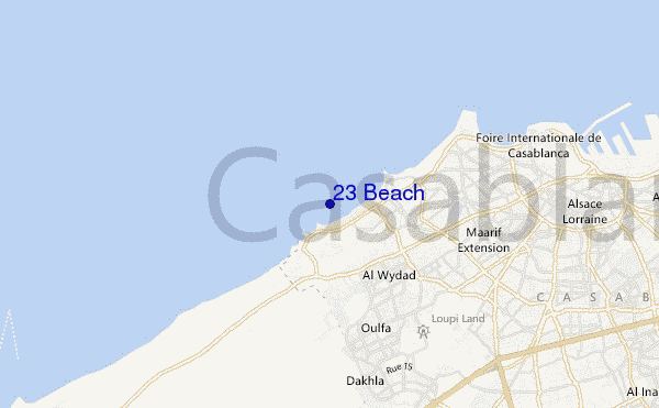 mapa de ubicación de 23 Beach