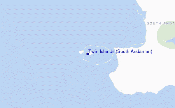 mapa de ubicación de Twin Islands (South Andaman)