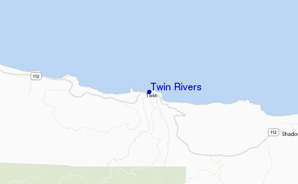 mapa de ubicación de Twin Rivers