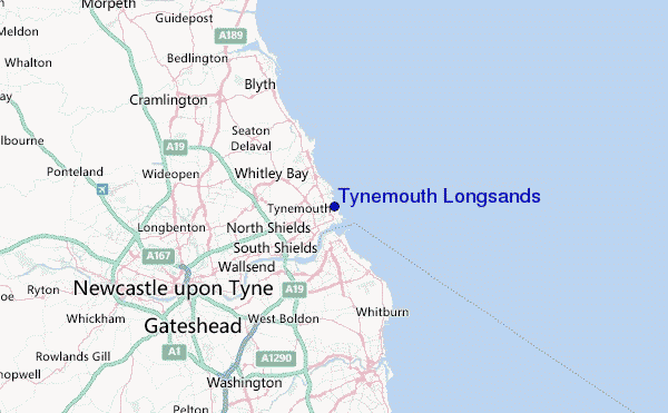 Tynemouth Longsands Location Map