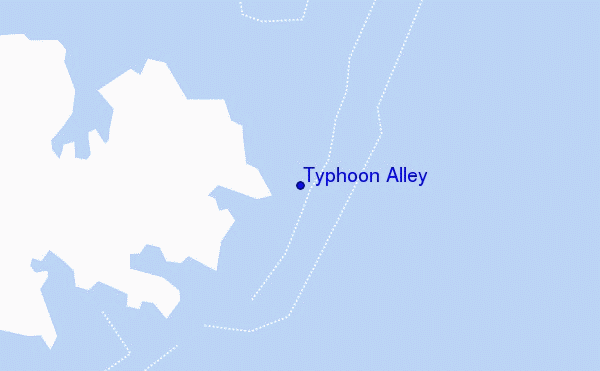 mapa de ubicación de Typhoon Alley
