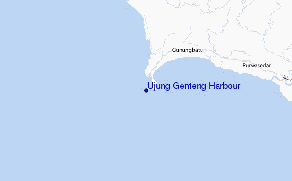 mapa de ubicación de Ujung Genteng Harbour