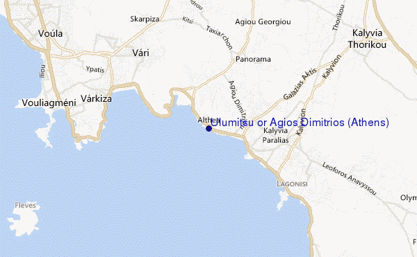 mapa de ubicación de Ulumitsu or Agios Dimitrios (Athens)