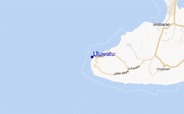 mapa de ubicación de Uluwatu