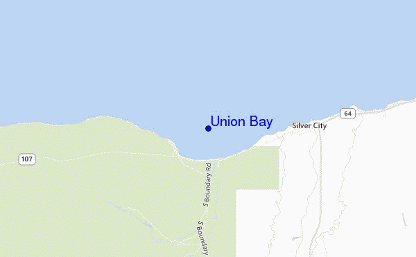 mapa de ubicación de Union Bay