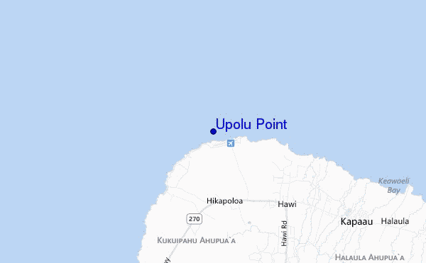 mapa de ubicación de Upolu Point