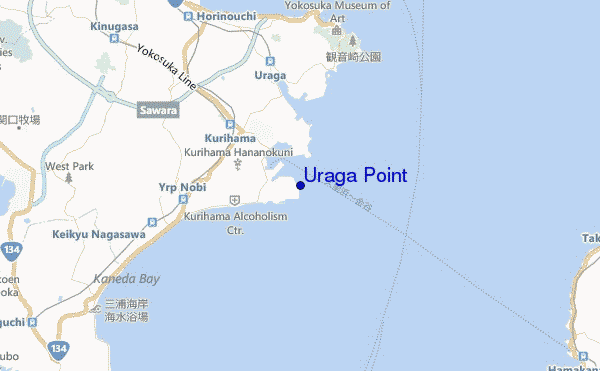 mapa de ubicación de Uraga Point
