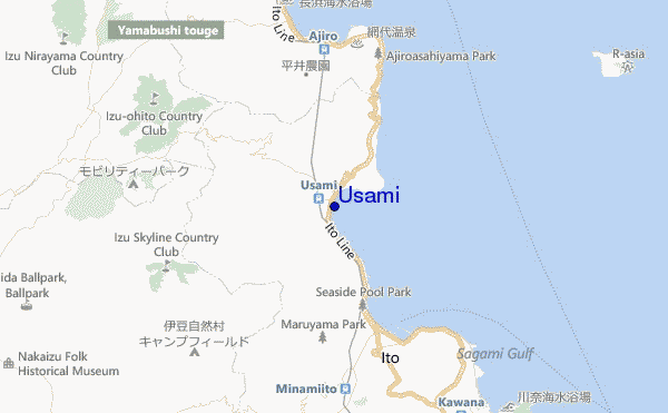 mapa de ubicación de Usami