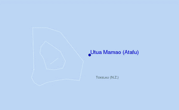 mapa de ubicación de Utua Mamao (Atafu)
