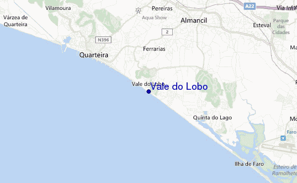 mapa de ubicación de Vale do Lobo