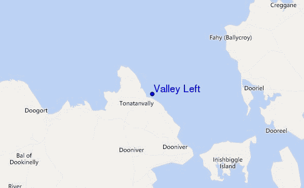 mapa de ubicación de Valley Left