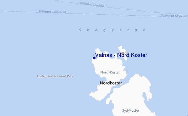 mapa de ubicación de Valnäs - Nord Koster