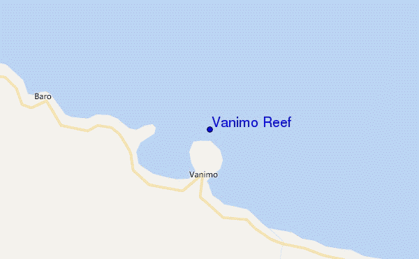 mapa de ubicación de Vanimo Reef