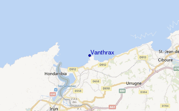 mapa de ubicación de Vanthrax