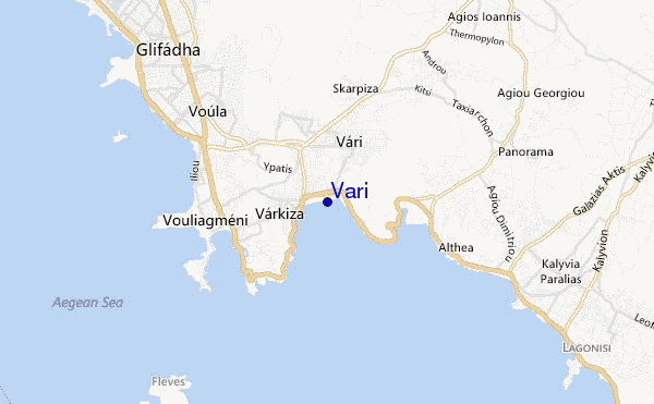 mapa de ubicación de Vari