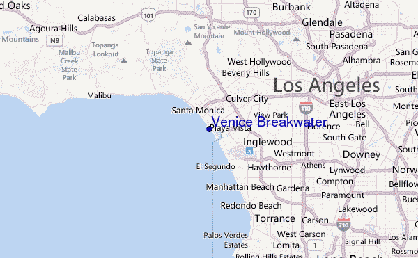 Venice Breakwater Location Map