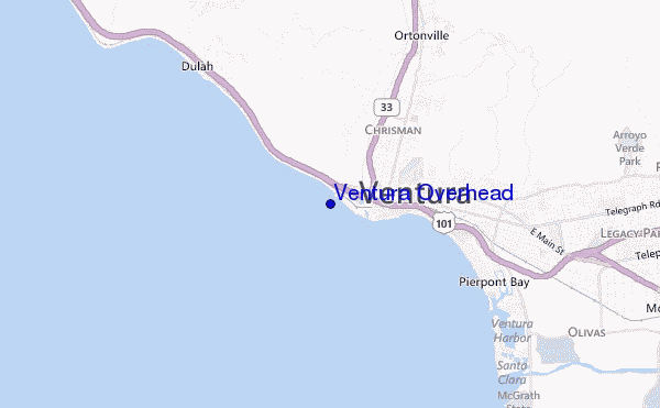 mapa de ubicación de Ventura Overhead