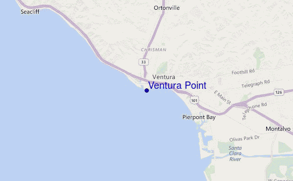 mapa de ubicación de Ventura Point