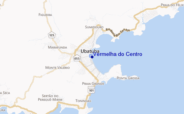 mapa de ubicación de Vermelha do Centro