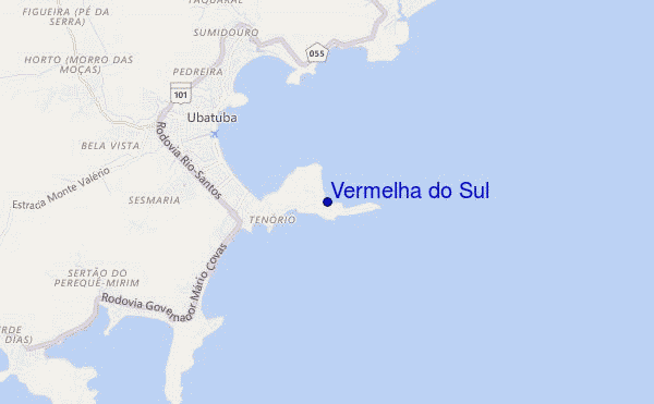 mapa de ubicación de Vermelha do Sul