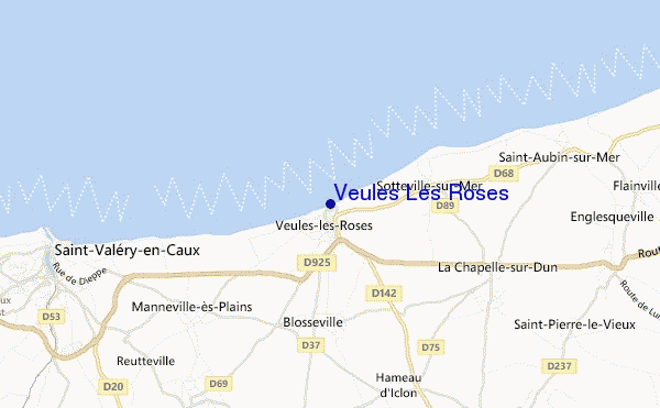 mapa de ubicación de Veules Les Roses